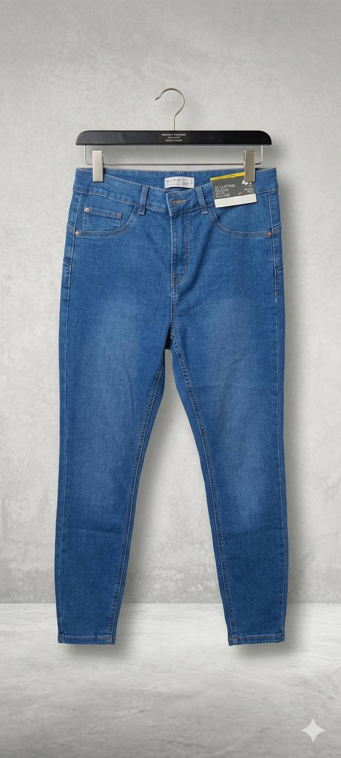 Mid Blue Sculpting Skinny Jeans โ Men's Premium