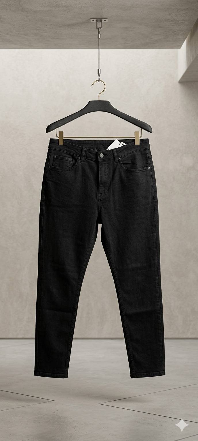 Black Slim Tapered Jeans – Men's Premium