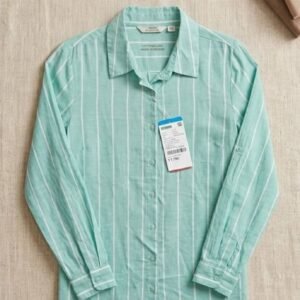 Dark Green Plaid Long Ladies Shirt – Premium
