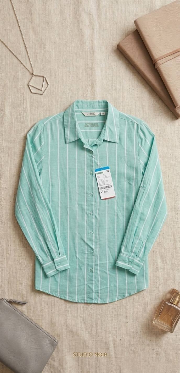 Dark Green Plaid Long Ladies Shirt – Premium