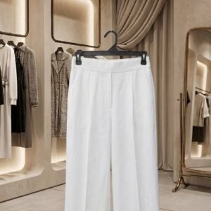 White Wide Leg Formal Plazoo Trousers – Ladies