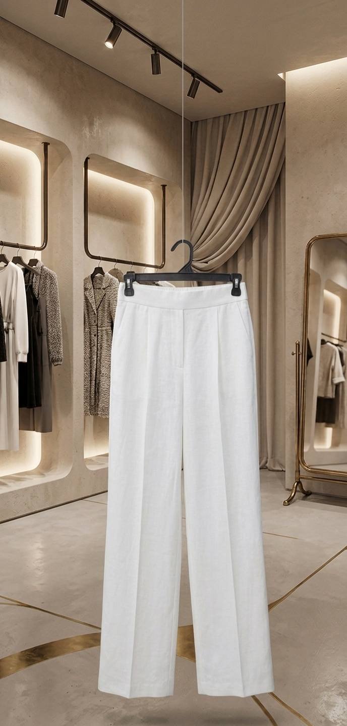 White Wide Leg Formal Plazoo Trousers – Ladies