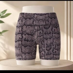 Snake Print High Waist Biker Shorts