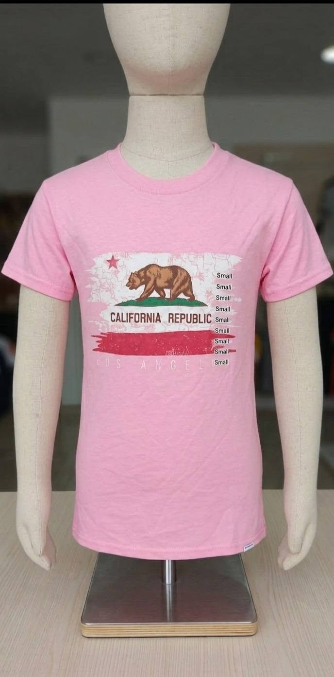 Kids Pink California Republic Graphic T-Shirt