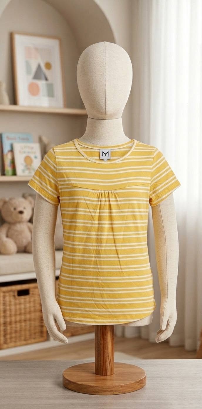 Kids Yellow Striped T-Shirt
