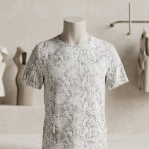 Grey Snake Print Short Sleeve T-Shirt