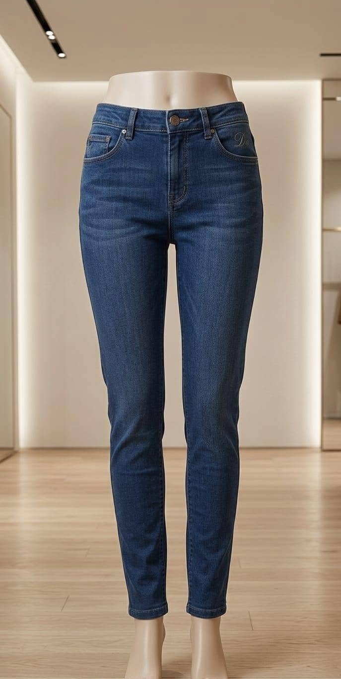 Medium Wash Blue Skinny Jeans - High Waist