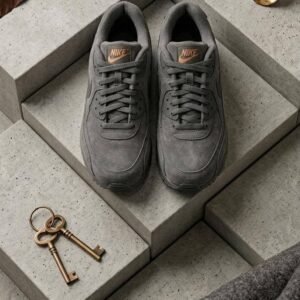 Nike Air Max 90 Grey Suede Sneakers - Men