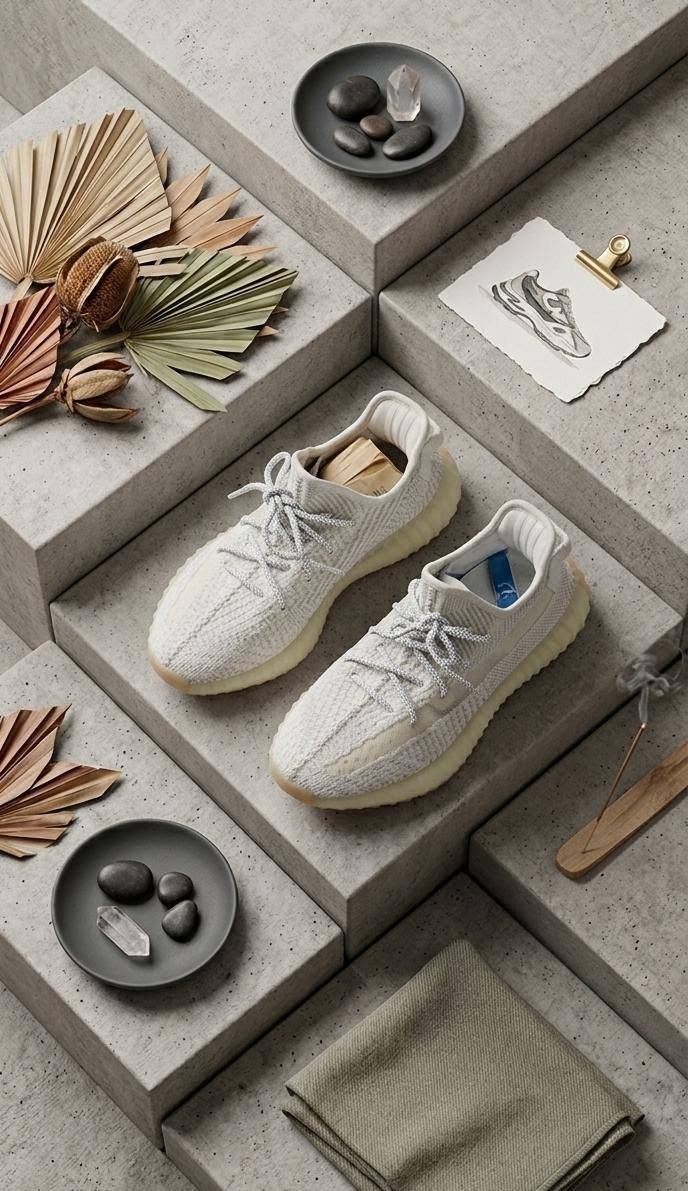 Yeezy Boost 350 Cream Knit Sneakers