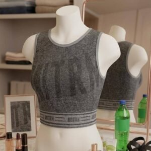Grey Seamless Sports Crop Top
