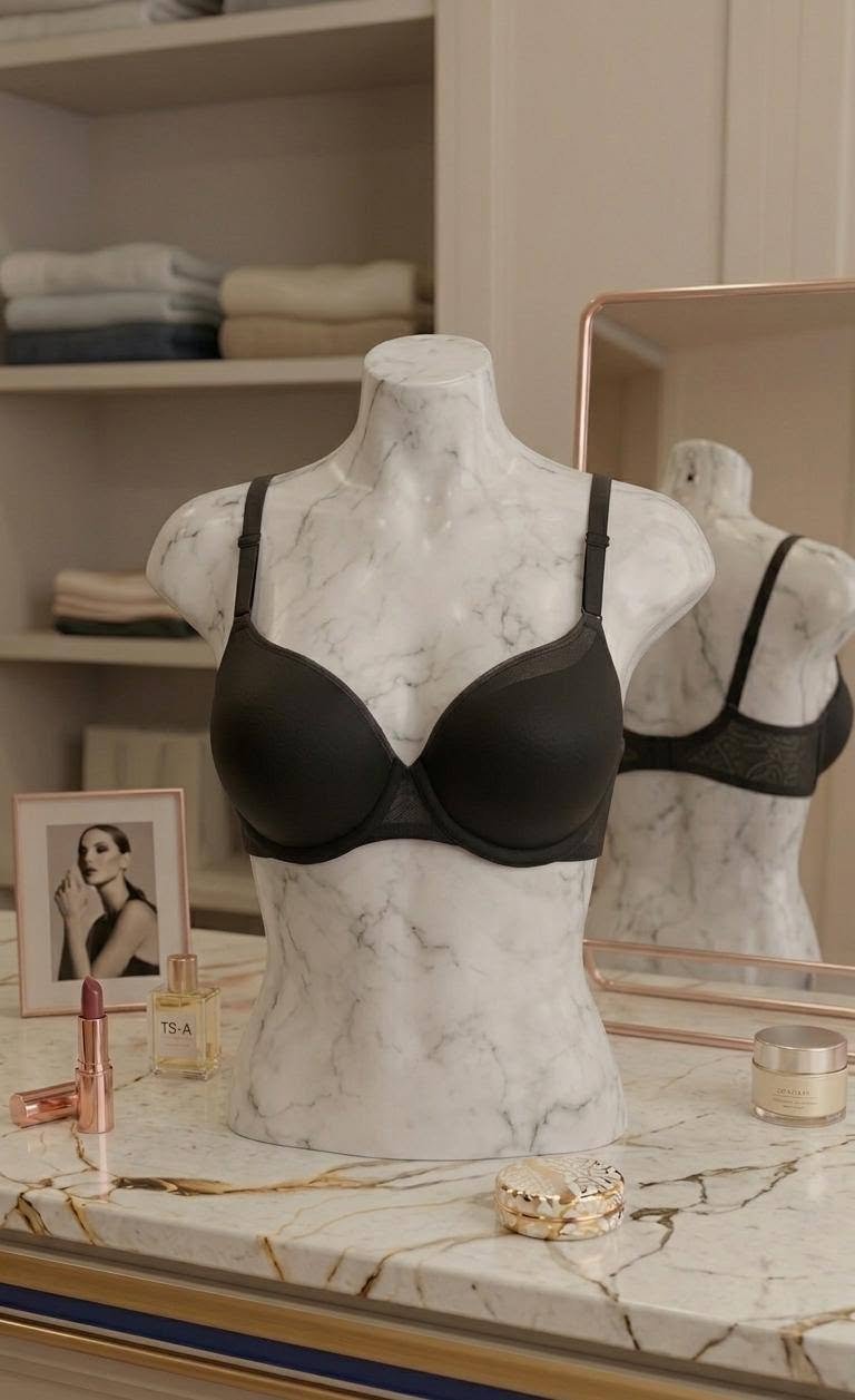 Classic Black Smooth Padded Bra