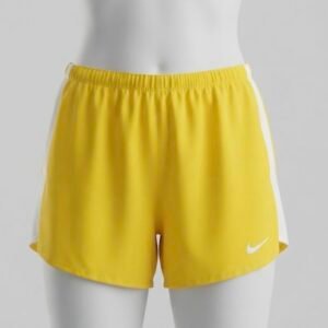 💛 NIKE SPORT SHORTS 💛
Color: Bright Yellow with White Side Stripes
Brand: NIKE
Style: Elastic Waist, Lightweight, Dri-FIT