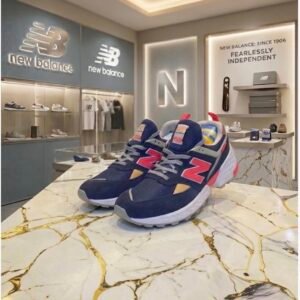 NEW BALANCE 574+ - Navy/Red Colorway