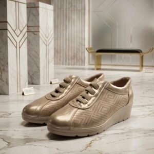 GOLD WEDGE SNEAKERS