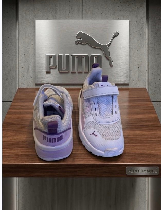 Puma Performance Kids Sneakers – White / Purple | Velcro Strap