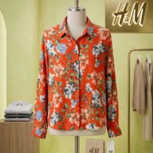 H&M Floral Printed Shirt - Orange