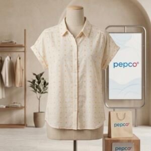Pepco Polka Dot Shirt - Cream & Yellow