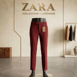 ZARA Premium Burgundy Tailored Pant