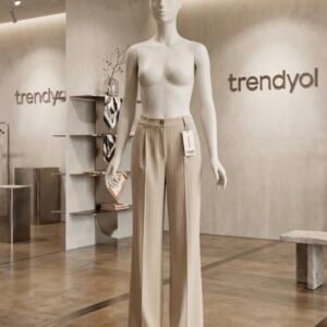 TRENDYOL Pinstripe - Turkish Wide-Leg