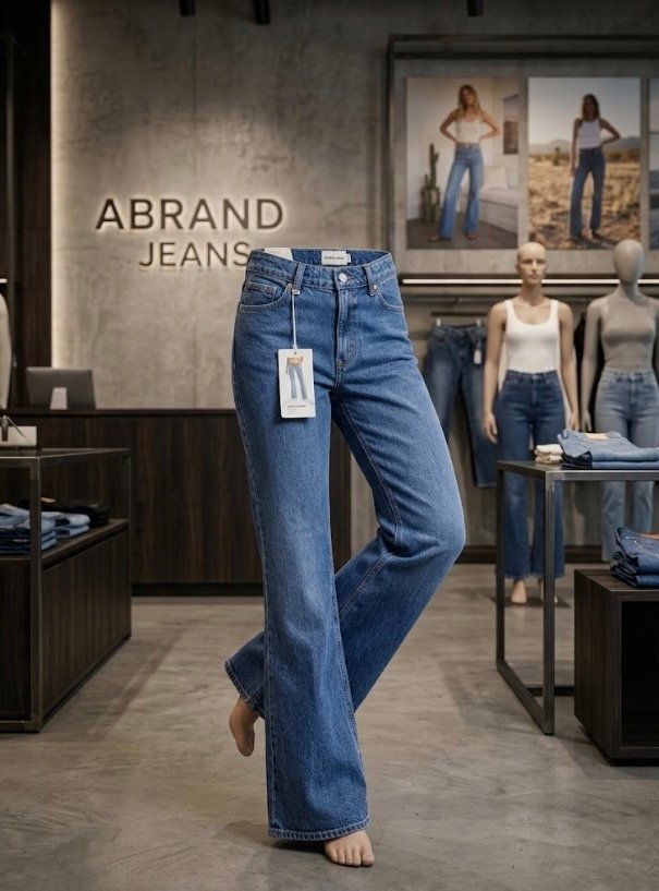 ABRAND JEANS Women's 90s High Flare - Blue