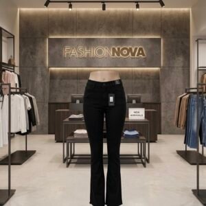FASHION NOVA Women's High Waist Bootcut Jeans - Black