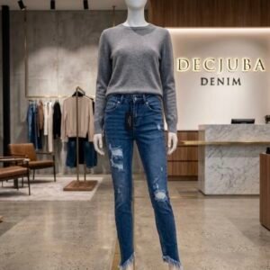 DECJUBA DENIM Women's Ripped Skinny Jeans