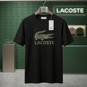 LACOSTE Men's Big Croc Logo T-Shirt - Black