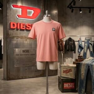 DIESEL Men's Small Patch T-Shirt - Peach