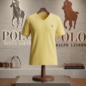 POLO Ralph Lauren Men's V-Neck T-Shirt - Light Yellow
