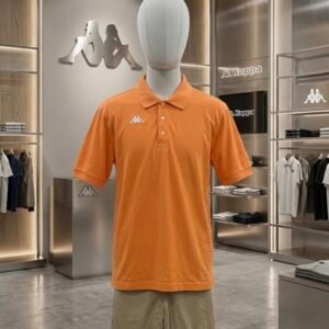 Kappa Original Polo Shirt - Bright Orange - Logo Embroidered - Premium Pique