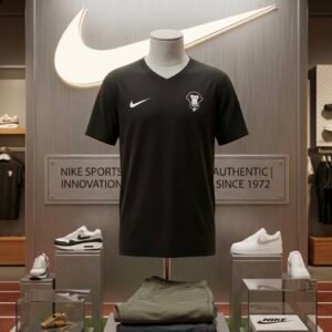 Nike Sports Authentic Jersey - Black V-Neck - Embroidered Crest