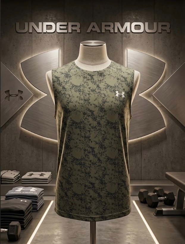 Under Armour Original Muscle Tank - Camo Olive - Gym Edition
