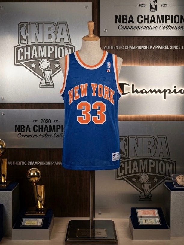 Champion x NBA New York Knicks Jersey #33 - Royal Blue - Original